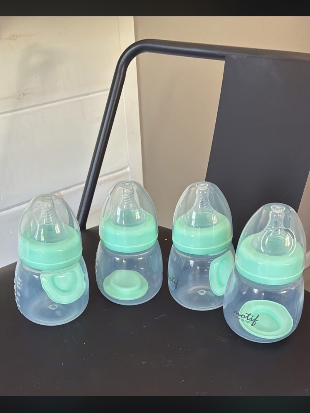 Mint Green Baby Feeding Bottles - Set of 4